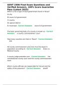 GOVT 2306 Final Exam Questions and Verified Answers&comma; 100- Score Guarantee Pass &lpar;Latest 2025&rpar;&period;