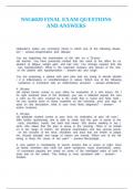 NSG6020 FINAL EXAM QUESTIONS AND ANSWERS