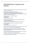APICS CPIM Exam 1 Questions and Answers