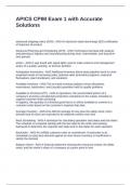 APICS CPIM Exam 1 with Accurate Solutions