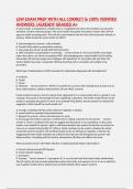 LSW EXAM PREP WITH ALL CORRECT & 100&percnt; VERIFIED ANSWERS &vert;ALREADY GRADED A&plus;