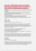 LSW EXAM - PROFESSIONAL VALUES AND ETHICAL ISSUES PRACTICE QUESTIONS WITH ALL CORRECT & 100&percnt; VERIFIED ANSWERS&vert;ALREADY GRADED A&plus;