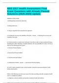 NSG 2317 Health Assessment Final Exam Questions with Already Passed Solutions &lpar;2025-2026&rpar; Update&period;