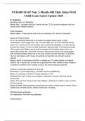 NUR 600 SOAP Note 2-Month-Old Male Infant Well Child Exam Latest Update 2025