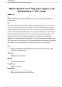Shadow Health Focused Soap Note Complete Study Solutions Rated A&plus; 2025 Update