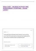 WGU C367 - PE&sol;HEALTH POST PRE ASSESSMENT STUDYING&period;&period;&period;GOOD LUCK&excl;&excl;