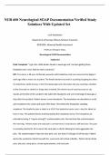 NUR 600 Neurological SOAP Documentation Verified Study Solutions With Updated Set