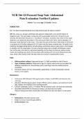 NUR 546 GI Focused Soap Note Abdominal Pain Evaluation Verified Updates