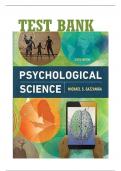 TEST BANK PSYCHOLOGICAL SCIENCE 6TH EDITION BY MICHAEL S&period; GAZZANIGA &vert; Complete Guide A&plus;