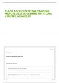 BLACK ROCK COFFEE BAR TRAINING MANUAL 2025 QUESTIONS WITH 100&percnt; VERIFIED ANSWERS&excl;&excl;