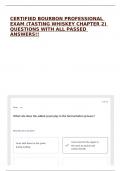 CERTIFIED BOURBON PROFESSIONAL EXAM &lpar;TASTING WHISKEY CHAPTER 2&rpar; QUESTIONS WITH ALL PASSED ANSWERS&excl;&excl;