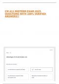 CM 411 MIDTERM EXAM 2025 QUESTIONS WITH 100&percnt; VERIFIED ANSWERS&excl;&excl;