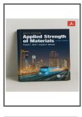 Solution Manual for Applied Strength of Materials SI Units Version&comma; 6th Edition by Mott &lpar;2018&rpar; &vert; All Chapters Covered