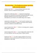 Pharmacology &ndash; Psychopharmacology Exam Review &ndash; Antidepressants&comma; Antipsychotics&comma; Sedative-Hypnotics&comma; and Side Effects &lpar;Q&A Format&rpar;