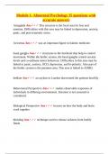  Module 1 &ndash; Abnormal Psychology &ndash; 35 Verified Q&A on Theories&comma; Brain Structures&comma; and Diagnostic Tools