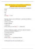 CH 1 &ndash; Introduction to Normal and Abnormal Behavior &ndash; Abnormal Psychology Q&A on History&comma; Risk Factors&comma; and Development