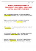 NURS 612 ADVANCED HEALTH  ASSESSMENT EXAM 2 2025 BRAND NEW  ACTUAL EXAM WITH ANSWERS&period;