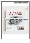 Solutions &plus; Lecture Slides for Mechanics of Materials &lpar;1st Edition&rpar; by Silva &ndash; 2014 &vert; All 9 Chapters Covered