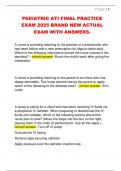 PEDIATRIC ATI FINAL PRACTICE  EXAM 2025 BRAND NEW ACTUAL  EXAM WITH ANSWERS&period;