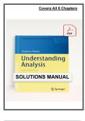 Solutions Manual for Understanding Analysis &lpar;2nd Edition&comma; 2015&rpar; by Abbott &vert; All 8 Chapters Covered