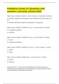 Pediatrics Jersey College Of Nursing -Pediatrics Exam &num;1 Question and answers correctly solved 2025
