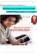 TEST BANK For Understanding Psychology&comma; 15th Edition By Robert Feldman&comma; Verified Chapters 1 - 17&comma; Complete Newest Version