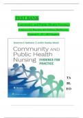 TEST BANK FOR Community And Public Health Nursing &colon;Evidence for Practice Fourth&comma; North American Edition by Rosanna DeMarco&comma; Judith Healey-Walsh &period; ISBN&colon;978-1975196554 ALL CHAPTERS COVERED&excl;&excl;&excl; 100&percnt; COMPLETE GUIDE&excl;&excl; A&plus; GRADE ASSURED&excl;&excl;