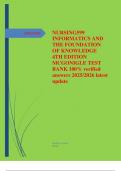 Nursing Informatics and the Foundation of Knowledge &lpar;4th Edition&rpar; &vert; McGonigle Test Bank 2025&sol;2026 &vert; 100&percnt; Verified Questions and Answers