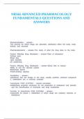 NR565 ADVANCED PHARMACOLOGY FUNDAMENTALS QUESTIONS AND ANSWERS&period;
