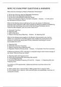 NERC RC EXAM PREP QUESTIONS & ANSWERS