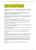 SCMN 3710 MIDTERM EXAM QUESTIONS AND ANSWERS