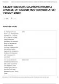 ABA620 Tests EXAM&comma; SOLUTIONS &lpar;MULTIPLE CHOICES&rpar; &lpar;A&plus; GRADED 100&percnt; VERIFIED&rpar; LATEST VERSION 2025&excl;&excl;
