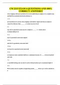 CM 2215 EXAM 6 QUESTIONS AND 100&percnt; CORRECT ANSWERS&excl;&excl;