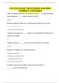 CM 2215 EXAM 7 QUESTIONS AND 100&percnt; CORRECT ANSWERS&excl;&excl;