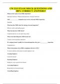 CM 2215 EXAM MOCK QUESTIONS AND 100&percnt; CORRECT ANSWERS&excl;&excl;