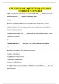 CM 2215 EXAM 2 QUESTIONS AND 100&percnt; CORRECT ANSWERS&excl;&excl;