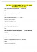 CM 2215 EXAM 3 QUESTIONS AND 100&percnt; CORRECT ANSWERS&excl;&excl;