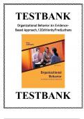 TEST BANK FOR Organizational Behavior 12th Edition by Fred Luthans   ISBN&colon;978-0073530352 ALL CHAPTERS COVERED&excl;&excl;  A&plus; GRADE ASSURED&excl;&excl;
