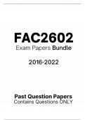 Fac2602 Exam Questions Pack with Complete Solutions 100&percnt; Guaranteed Success