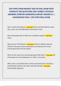 CPD STATE EXAM NEWEST 2025 ACTUAL EXAM WITH  COMPLETE 290 QUESTIONS AND CORRECT DETAILED  ANSWERS &lpar;VERIFIED ANSWERS&rpar; ALREADY GRADED A&plus; &vert;  GUARANTEED PASS &vert; CPD STATE REAL EXAM 