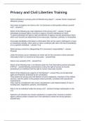 Privacy and Civil Liberties Training Questions and Answers