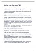 Urine town Senator FIPP Questions and Answers 
