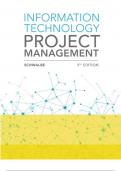 TEST BANK For Information Technology Project Management 9th Edition Kathy Schwalbe