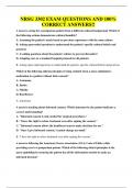 NRSG 3302 EXAM QUESTIONS AND 100&percnt; CORRECT ANSWERS&excl;&excl;