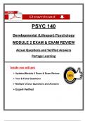 PSYC 140 Module 2 LockDown Exam & Full Review &vert; 2026 &sol; 2027 Updated Version &vert; Portage Learning