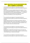 NRSG 3302 FINAL EXAM QUESTIONS AND 100&percnt; CORRECT ANSWERS&excl;&excl;