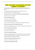 NRSG 3302 TEST 2 QUESTIONS AND 100&percnt; CORRECT ANSWERS&excl;&excl;