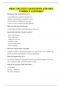 NRSG 3302 TEST 3 QUESTIONS AND 100&percnt; CORRECT ANSWERS&excl;&excl;