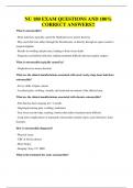 NU 180 EXAM QUESTIONS AND 100&percnt; CORRECT ANSWERS&excl;&excl;