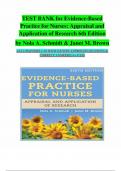 TEST BANK for Evidence-Based Practice for Nurses&colon; Appraisal and Application of Research 6th Edition by Nola A&period; Schmidt & Janet M&period; Brown ALL CHAPTERS